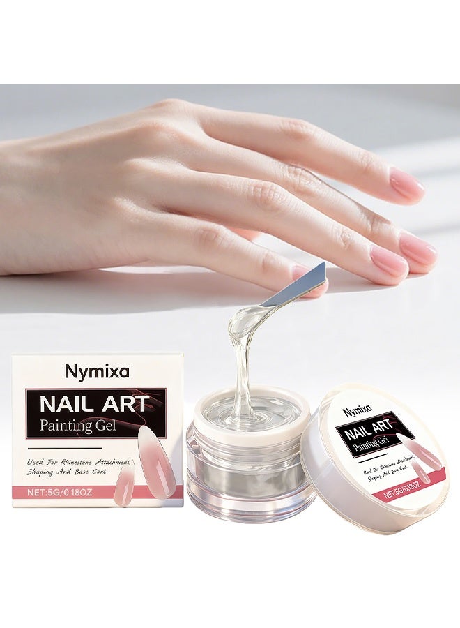 Nymixa Transparent nail glue. Easy to apply and operate. Natural and quick to dry. Transparent and invisible nail beauty gel 5g - Image 1